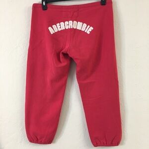 Abercrombie & Fitch Joggers Medium Red Casual Loungewear Athleisure